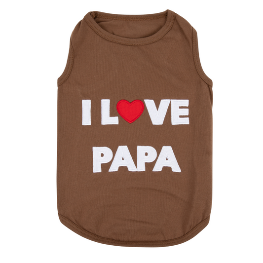 I Love Papa - Sleeveless T-Shirt