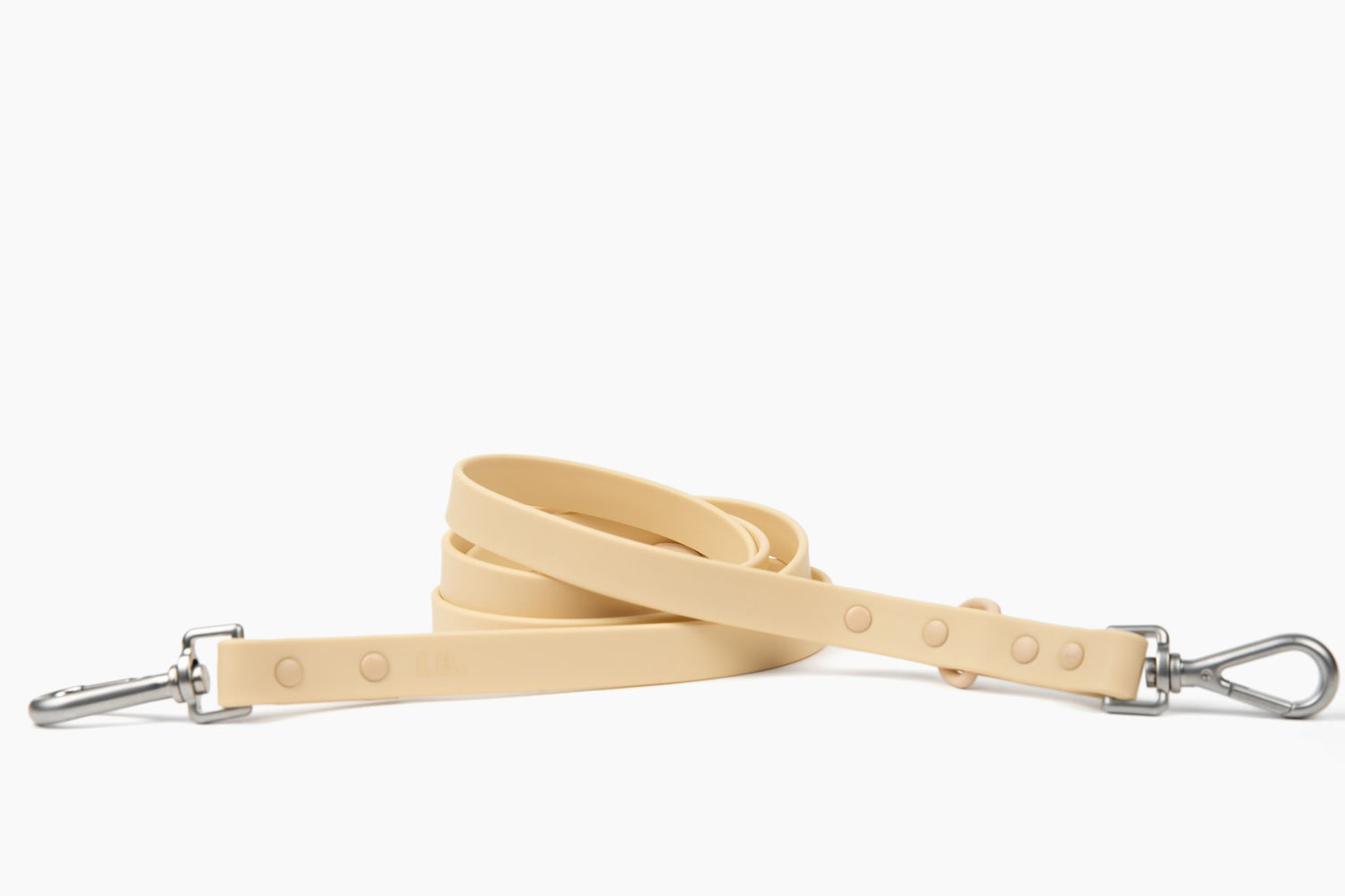 “Let’s Go Anywhere” PVC Dog Collar & Collar Set - Nude